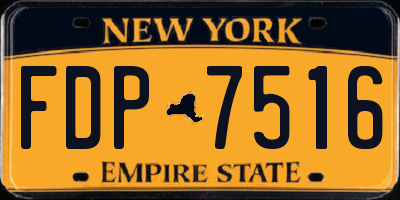 NY license plate FDP7516
