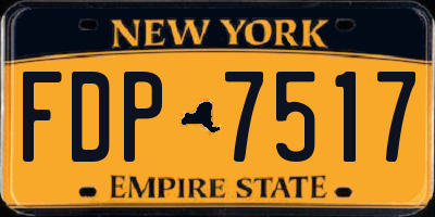 NY license plate FDP7517