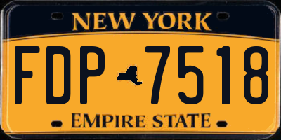 NY license plate FDP7518