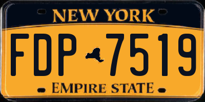 NY license plate FDP7519