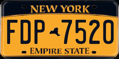 NY license plate FDP7520