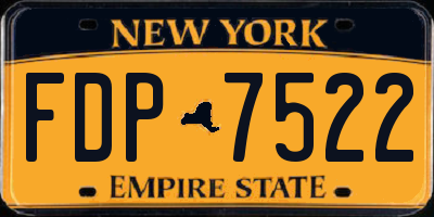 NY license plate FDP7522