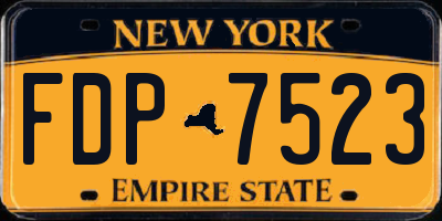 NY license plate FDP7523