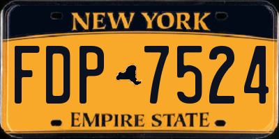 NY license plate FDP7524