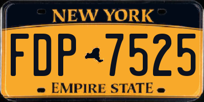 NY license plate FDP7525