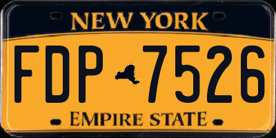 NY license plate FDP7526