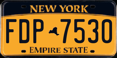 NY license plate FDP7530