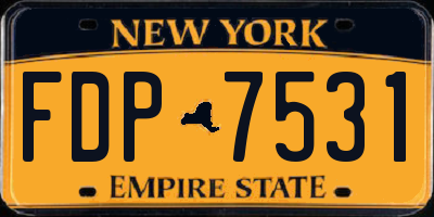 NY license plate FDP7531