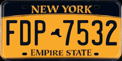 NY license plate FDP7532