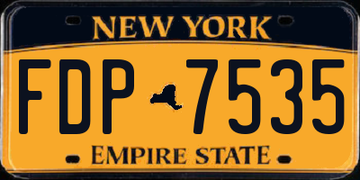 NY license plate FDP7535
