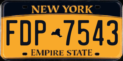 NY license plate FDP7543