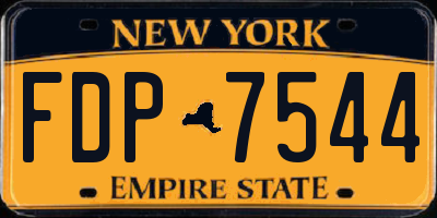NY license plate FDP7544