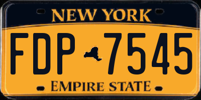 NY license plate FDP7545