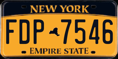 NY license plate FDP7546