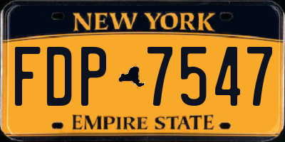 NY license plate FDP7547