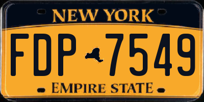 NY license plate FDP7549