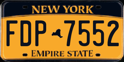 NY license plate FDP7552