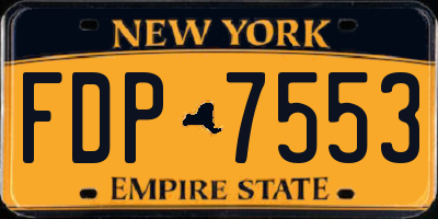 NY license plate FDP7553