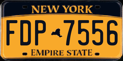 NY license plate FDP7556