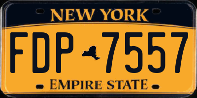 NY license plate FDP7557