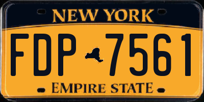 NY license plate FDP7561