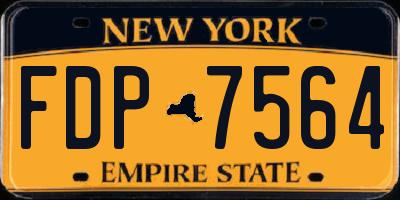 NY license plate FDP7564