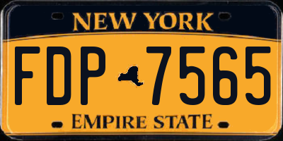 NY license plate FDP7565