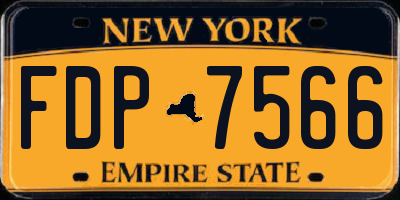 NY license plate FDP7566