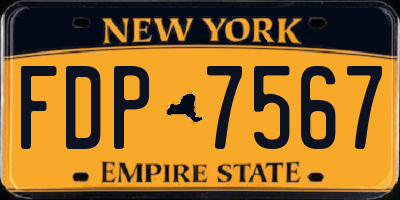 NY license plate FDP7567