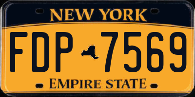 NY license plate FDP7569