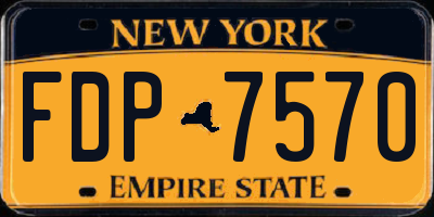 NY license plate FDP7570