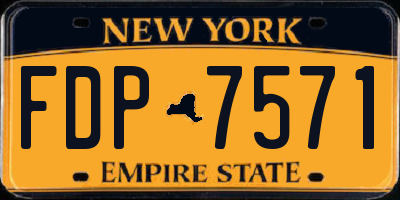 NY license plate FDP7571