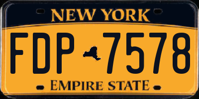 NY license plate FDP7578