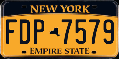 NY license plate FDP7579