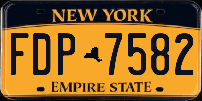 NY license plate FDP7582