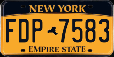 NY license plate FDP7583