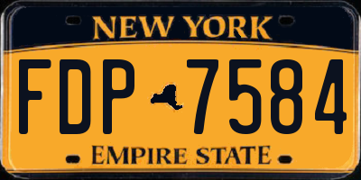 NY license plate FDP7584