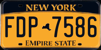 NY license plate FDP7586