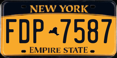 NY license plate FDP7587