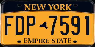 NY license plate FDP7591