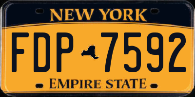 NY license plate FDP7592