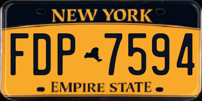 NY license plate FDP7594