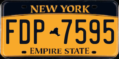 NY license plate FDP7595