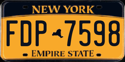 NY license plate FDP7598