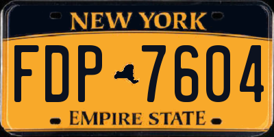 NY license plate FDP7604