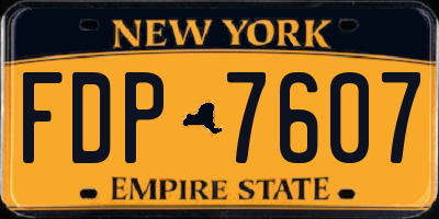 NY license plate FDP7607