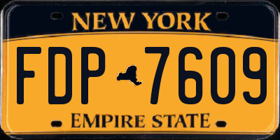 NY license plate FDP7609