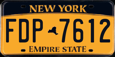 NY license plate FDP7612