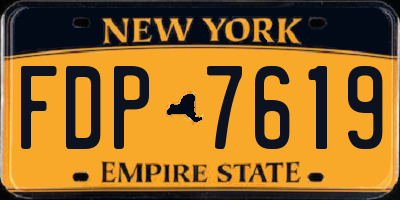 NY license plate FDP7619