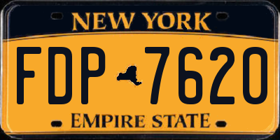 NY license plate FDP7620